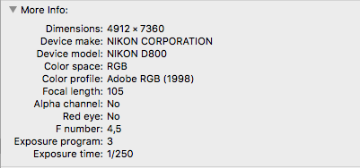 EXIF data EXIF data