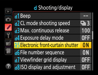 Elektronik Shutter (Elektronik Ön Perde Deklanşörü) Nedir? Nikon için ayar